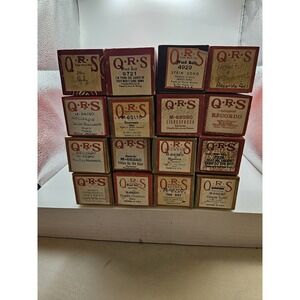 Lot of 16 Vintage QRS Player Piano Rolls
